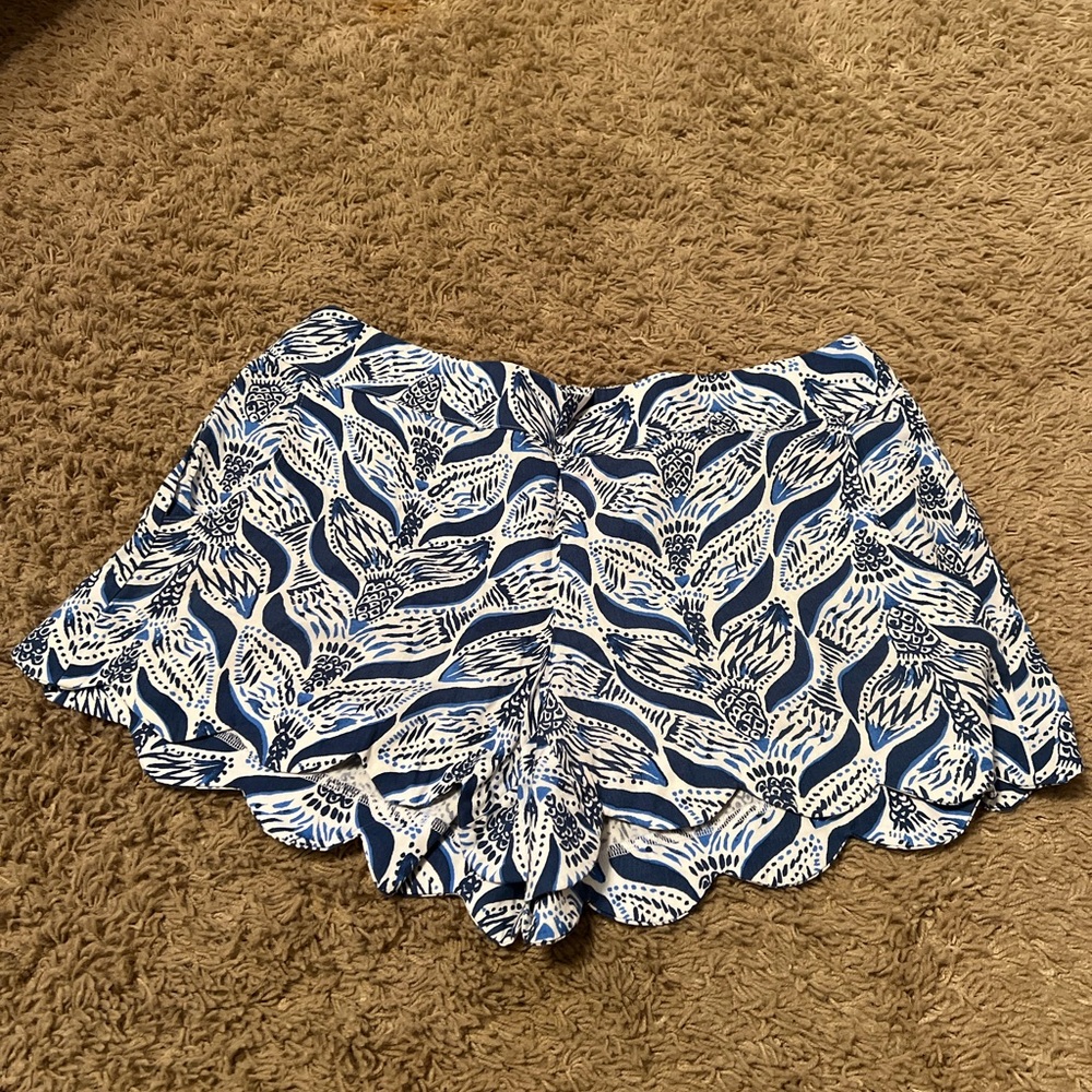 Lilly Pulitzer Navy and White Print Shorts